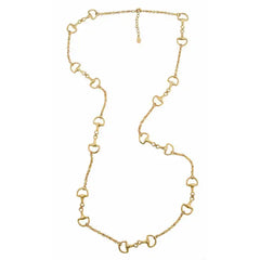 Horsebit Necklace in Gold — Long