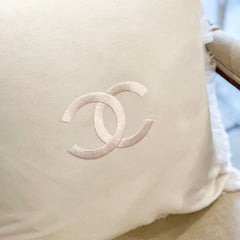 "Double C" Pillow in Pale Pink