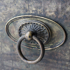 Vintage Hammered Brass Storage Box