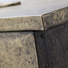 Vintage Hammered Brass Storage Box