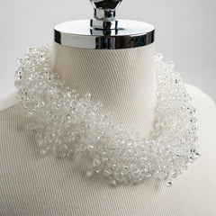 Crystal Cluster Necklace in Clear